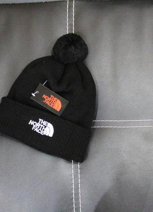 Шапка the north face чорна черная