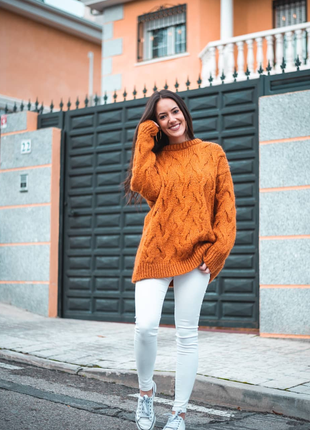 В'язаний шерстяний светр оверсайз zara