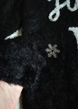 Нарядный чёрный полувер кофта свитер джемпер6 фото