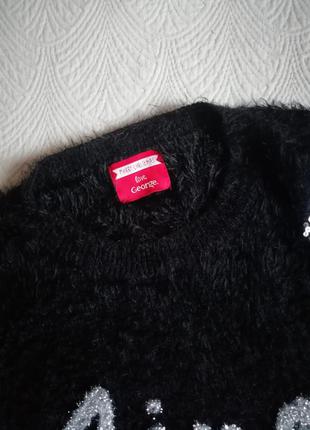 Нарядный чёрный полувер кофта свитер джемпер5 фото
