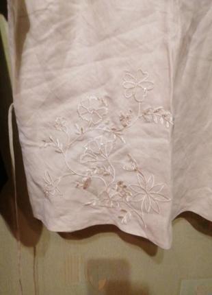 Блуза свободного кроя, 100 лен, большо размер2 фото