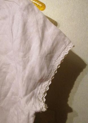 Блуза свободного кроя, 100 лен, большо размер3 фото