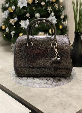 Шикарна брендовий силіконова сумка бочонок furla оригінал