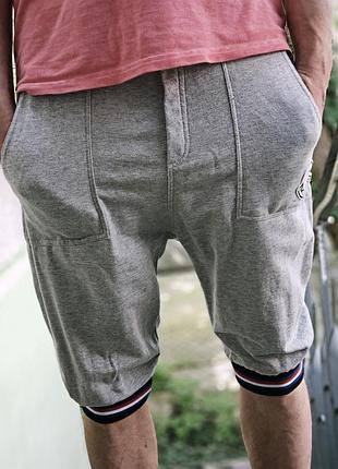 Бриджи спортивные штаны короткие домашние штанишки мужские хлопок moncler р.m
