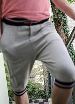 Бриджи спортивные штаны короткие домашние штанишки мужские хлопок moncler р.m