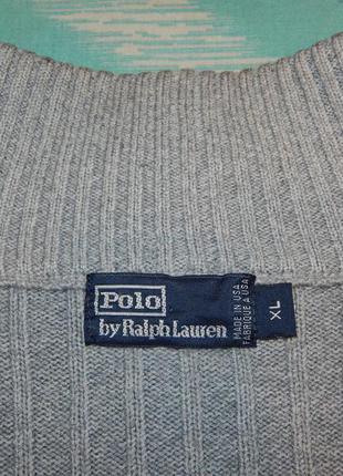 Сезонний sale! трикотажний напіввовняний светр від polo ralph lauren (made in usa)5 фото