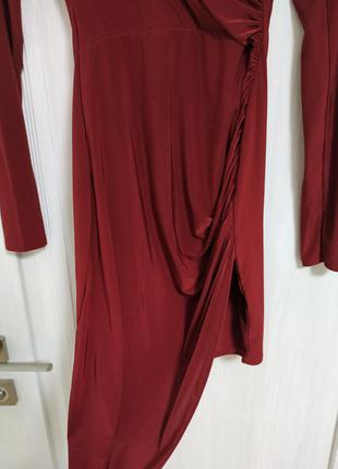 Червоне святкове новорічне плаття на запах.zara,mango,h&m3 фото