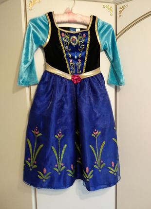 Карнавальное платье принцессы анны, холодное сердце на 5-6 лет