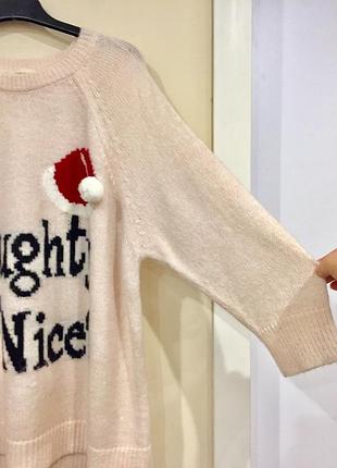 Шерстяной нежно-розовый свитер 2
