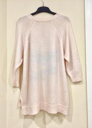 Шерстяной нежно-розовый свитер3 фото