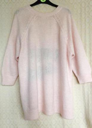 Шерстяной нежно-розовый свитер6 фото
