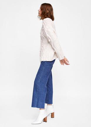 Белый свитер zara