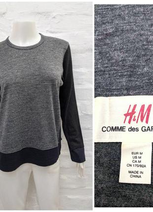 Comme des garcons h&m оригинальный шерстяной джемпер