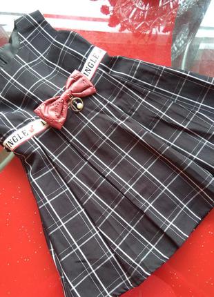 Нарядное красивое платье 1.5-2-3г 18-24-36м 86-92-98см кожаный бант отличное...