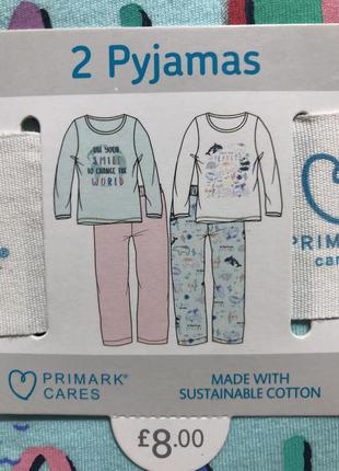 Піжама primark, якісна піжама на дівчинку, домашній костюм2 фото