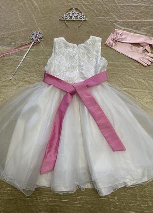 162 шикарное атласное нарядное карнавальное платье с поясом и фатиновой пышной юбкой на 12-13 лет6 фото