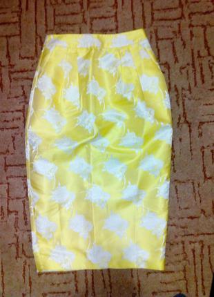 Шикарная юбка asos в розах2 фото