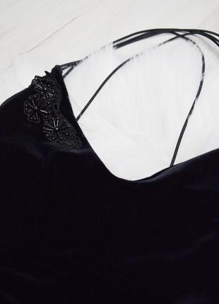Асиметричне плаття оксамитове велюрове чорне футляр5 фото