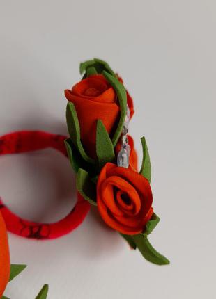 Красные резинки/розы из фоамирана