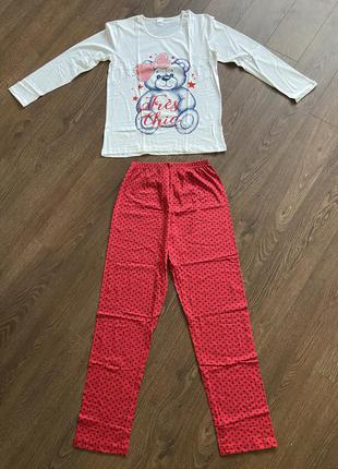 Піжама жіноча з брюками новорічна