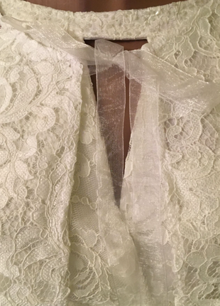 Белое платье+ болеро, кружево