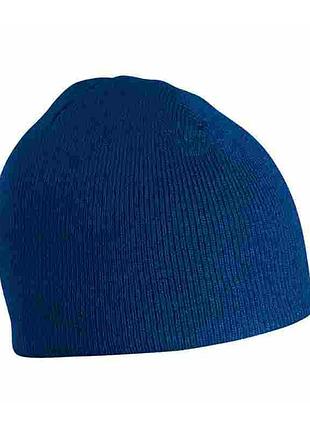 Шапка унісекс демісезонна двошарова без одвороту - mb7580mnavu темно-синій колір