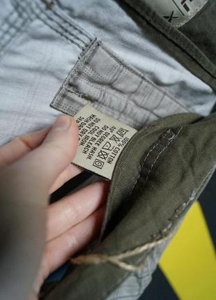 Котоновые шорты карго с карманами в клетку criminal damage4 фото