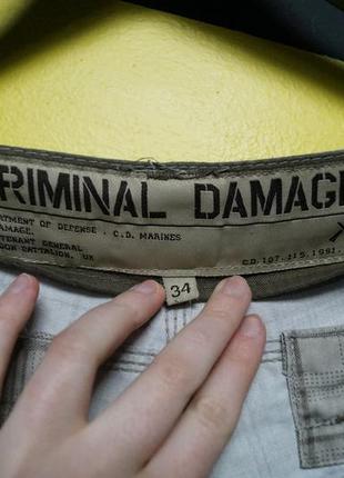 Котоновые шорты карго с карманами в клетку criminal damage2 фото