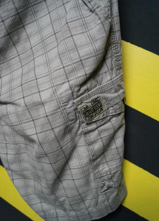 Котоновые шорты карго с карманами в клетку criminal damage3 фото