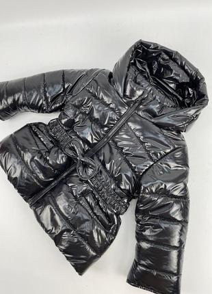 Зимова куртка на флісі всередині тепла з каптуром