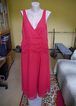 Плаття нарядне шикарне червоне на 20 євро розмір evans1 фото