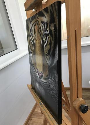 Авторська картина маслом «тигр» подарунок до нового року 🧡5 фото