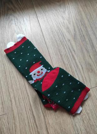 Новорічні різдвяні носочки шкарпетки новогодние носочки на 4-8 лет2 фото