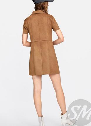 Замшевое платье рубашка zara 2