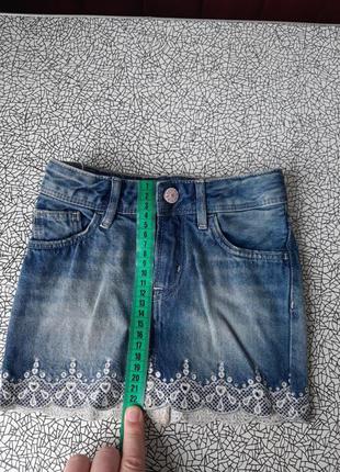 Джинсовая летская юбкп