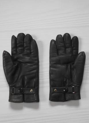Зимние кожаные перчатки на цигейке4 фото
