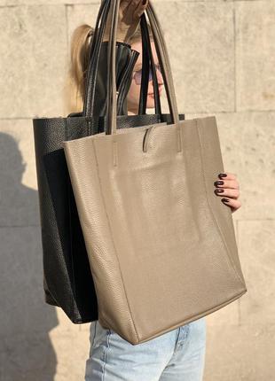 Большая кожаная женская сумка с кожи5 фото