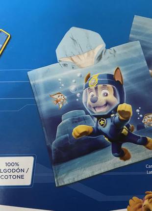 Дитячий рушник з капюшоном щенячий патруль2 фото