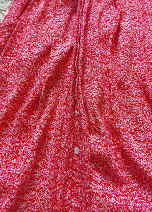 Платье платья червоне на пуговицах плаття сукня7 фото