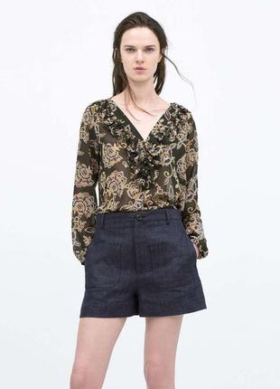 Блузка в квітковий принт zara