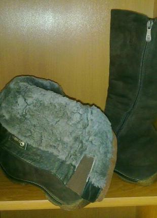 Зимние сапоги.турция.цигейка+нат.замша.