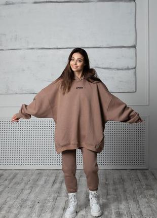 Костюм на флісі преміум якість, худі oversize і джогеры