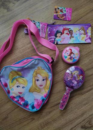 Гарний набір гребінця і гаманець сумка принцеси дісней1 фото