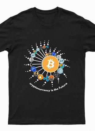 Футболка з принтом "cruptocurrency is the future" push it