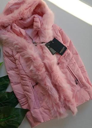 Курточка модельна ніжно рожевого кольору