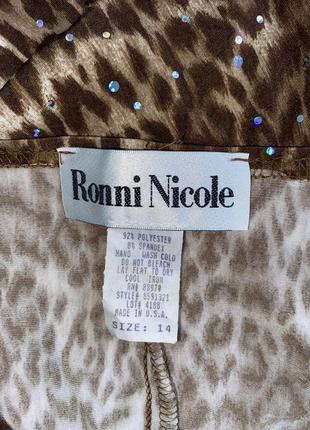 Сукня міді в паєтки в принт лео в леопардовий принт  🤎 ronni nicole🤎usa 🇺🇸4 фото