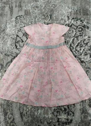Красивенное платье девочке на годик от george,р.74-80 см.
