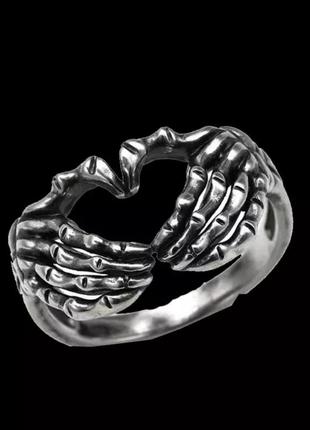 Кольцо колечко руки сердце 19-20 размер