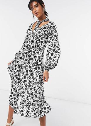 Платье длинное  asos в цветочек4 фото