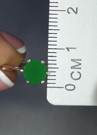 Кільце срібне з смарагдом